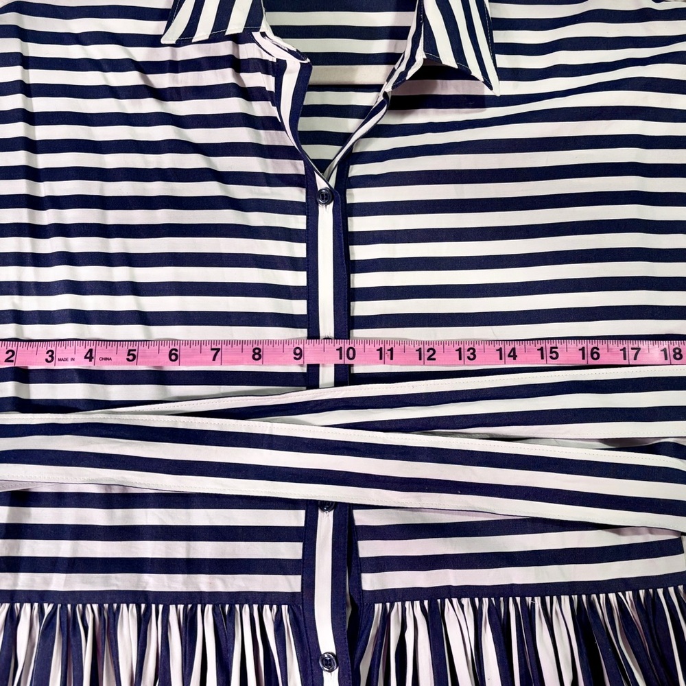 Kate Spade Striped Midi Shirt Dress Med - Picture 4 of 6